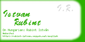 istvan rubint business card