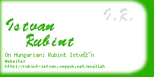 istvan rubint business card